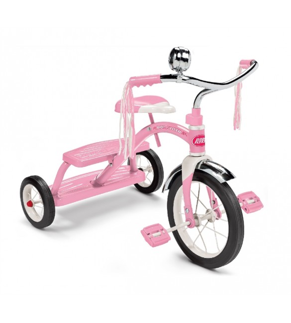 radio flyer classic pink dual deck tricycle